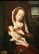 Jan provoost Virgin giving milk oil painting